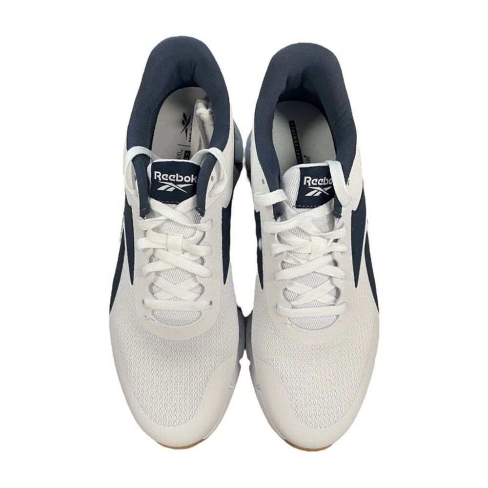 Reebok Men's Zig Dynamica 2.0 CL Lace Up Running Shoes - White/Navy/Gum - Picture 2 of 6